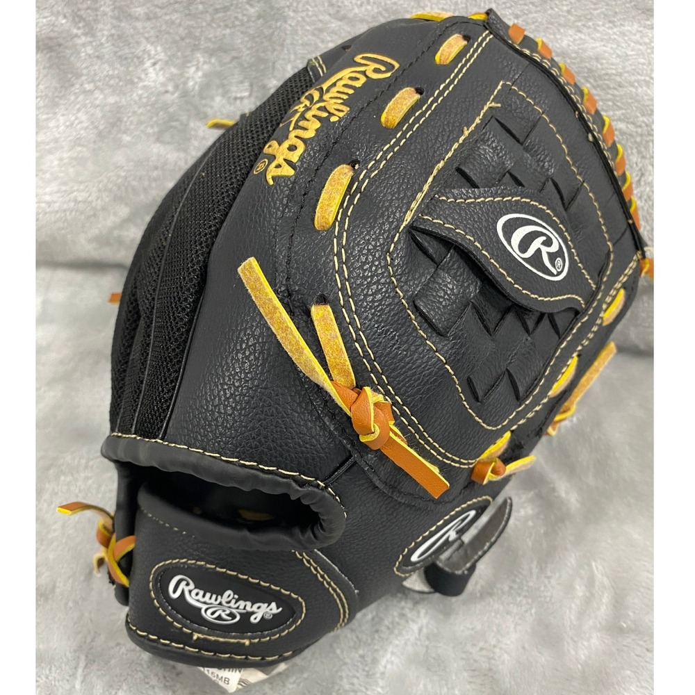 Rawlings Players Series Baseball Glove Mens 11.5 Black Basket Web PL115MB RHT